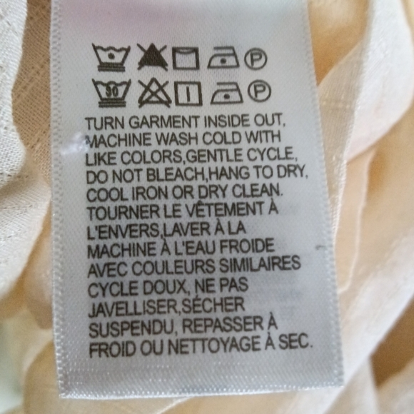 Lucky Brand Embroidered Flutter Sleeve Top Pink Nude Boho Cotton - Picture 11 of 13